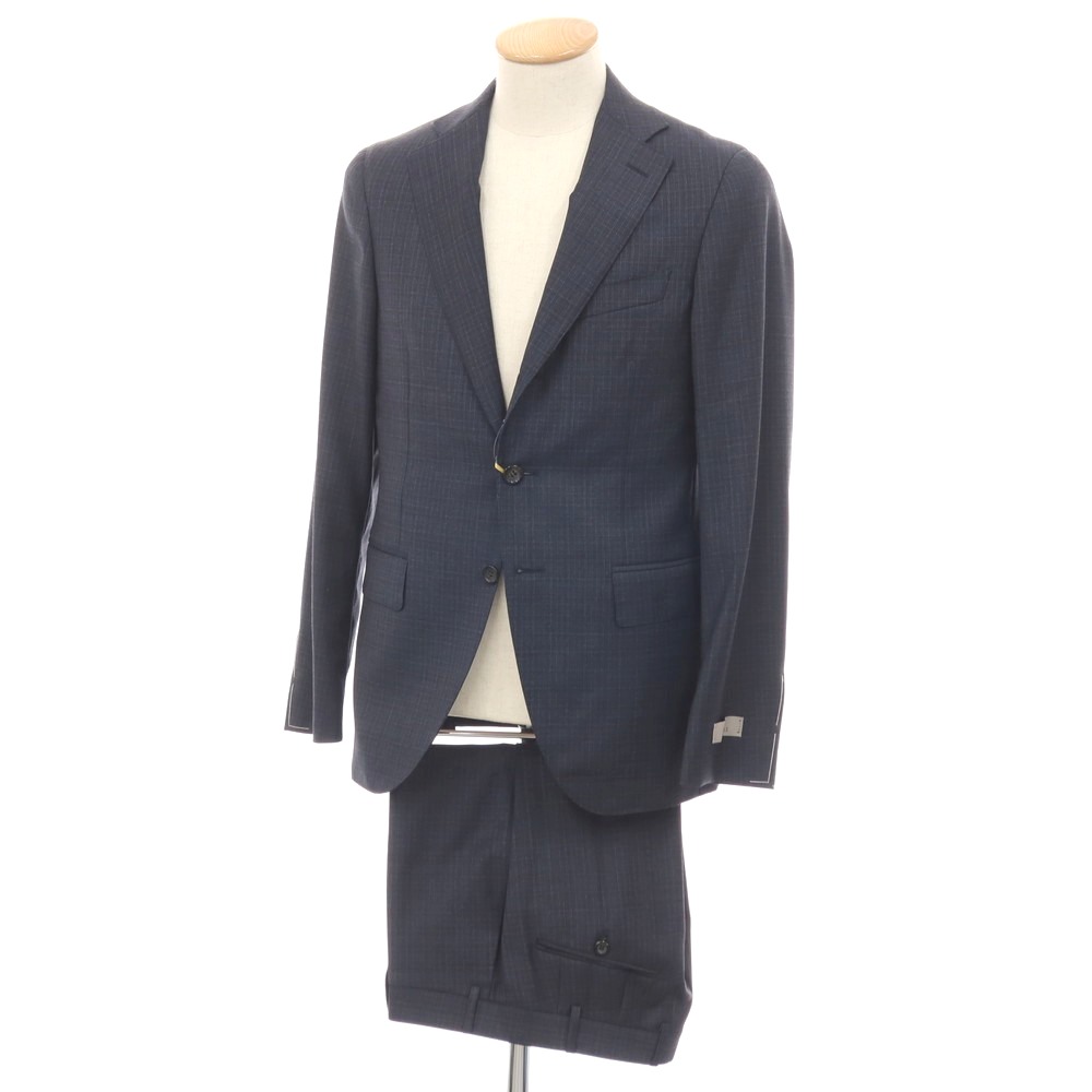 【中古】カナーリ CANALI 羊毛 読み合わせる 3つ名取り草背広 米国海軍x赤銅色【大いさ44】【S/S/A/W】【物質の状態序列付けるA】【メンズ】