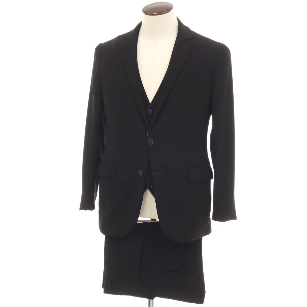 【中古】グリーンレーベルリラクシング green label relaxing ポリエステル 2つ名取り草背広 黒いこと【大きさL/L/XL】【S/S】【物質の状態位置づけるB】【メンズ】