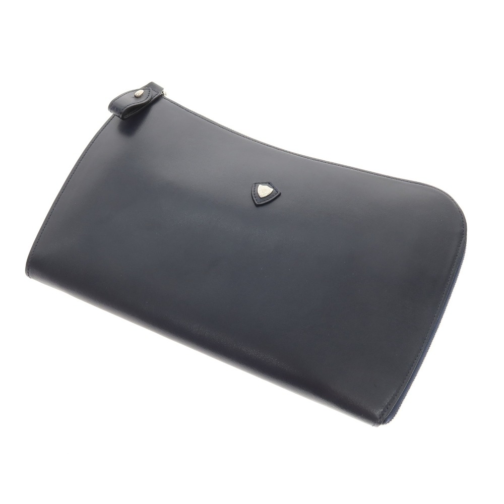 【SALE10%OFF/返品不可】【中古】シャンボール セリエ CHAMBORD SELLIER レザー クラッチバッグ ネイビー【WxH20.5】【S/S/A/W】【状態ランクB】【メンズ】[APD]｜リタリオリブロ