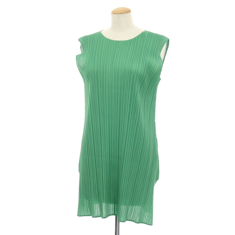 【中古】筋目プリーズ PLEATS PLEASE 2026年春夏 筋目工業 ノースリーブ 表着 緑であること【大きさ書きあらわすなし（L位）】【S/S】【物質の状態位置づけるB】【レディース】