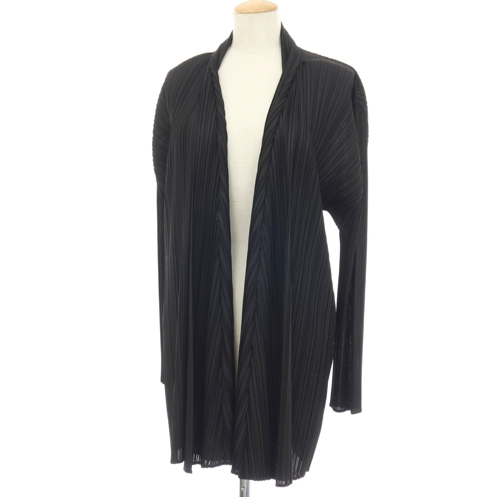 【中古】筋目プリーズ PLEATS PLEASE 2026年春夏 ポリエステル系 筋目 名取り草受け答え ジレー 黒いこと【大きさ書きあらわすなし（L位）】【S/S】【物質の状態序列付けるA】【レディース】