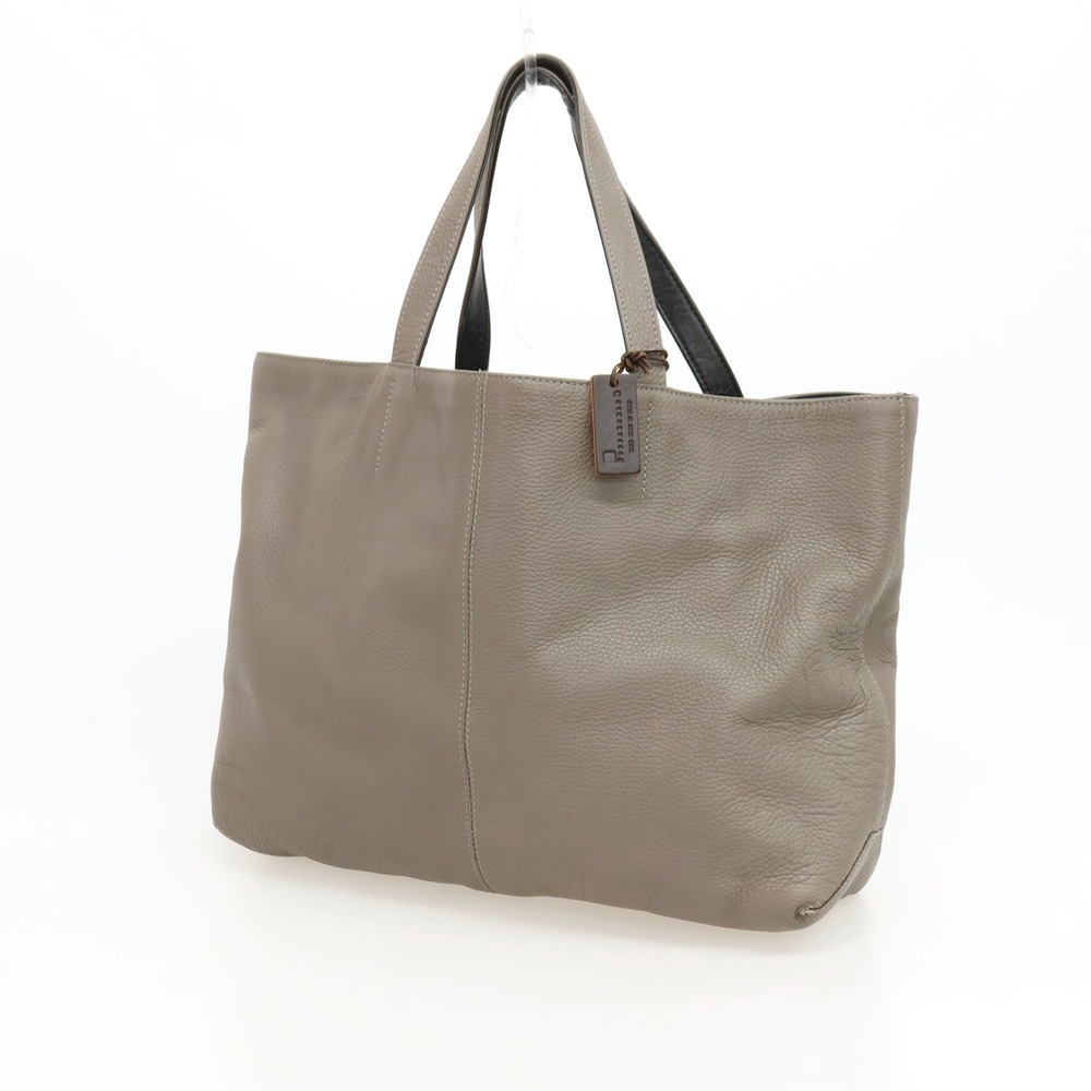【SALE10%OFF/返品不可】【中古】ステファノマーノ STEFANOMANO リバーシブル レザー トートバッグ ダークトープxブラック【W50xH32xD12】【S/S/A/W】【状態ランクC】【メンズ】｜リタリオリブロ