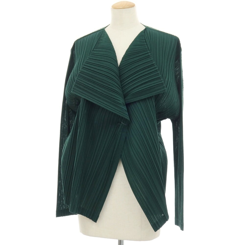 【中古】筋目プリーズ PLEATS PLEASE 2026年春夏 筋目 1つ名取り草 ジレー 暗然たる緑であること【大きさ書きあらわすなし（L位）】【S/S】【物質の状態位置づけるA】【レディース】