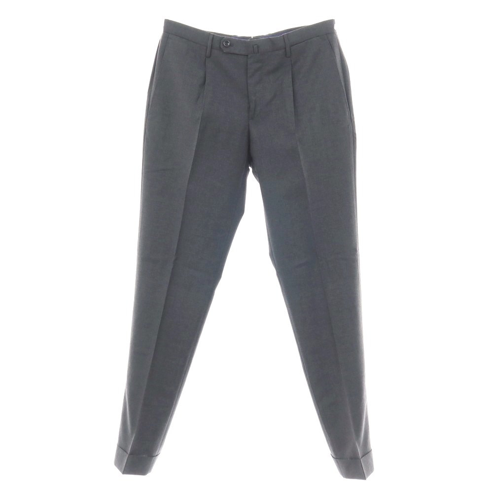 【中古】インコテックス INCOTEX SUPER100’S 羊毛 ドレススラックスパンツ 薄墨色【大いさ46】【S/S】【物質の状態序列付けるB】【メンズ】