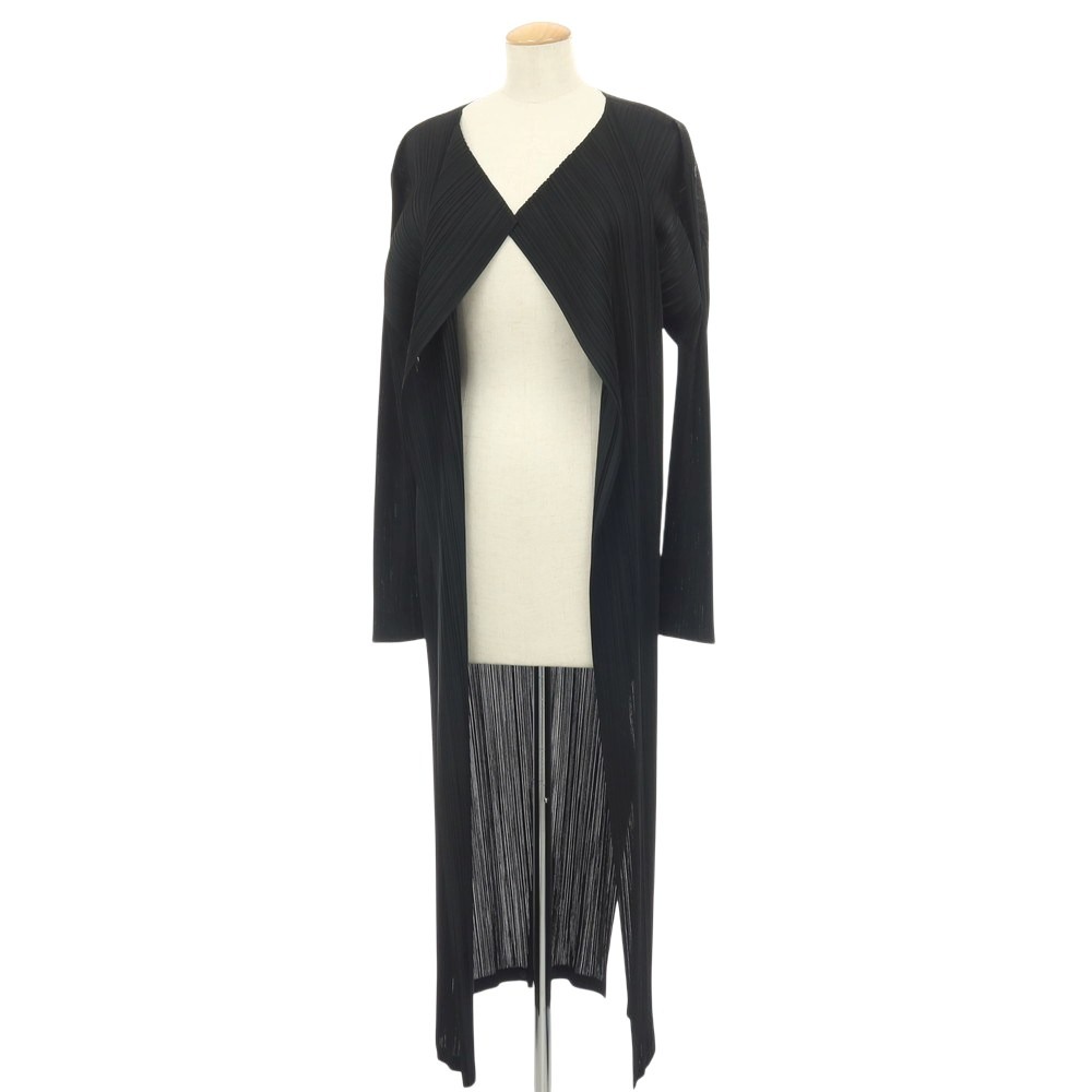 【中古】筋目プリーズ PLEATS PLEASE 2026年春夏 筋目 名取り草受け答え ロングジレー 黒いこと【大きさ書きあらわすなし（L位）】【S/S】【物質の状態価値づけるA】【レディース】