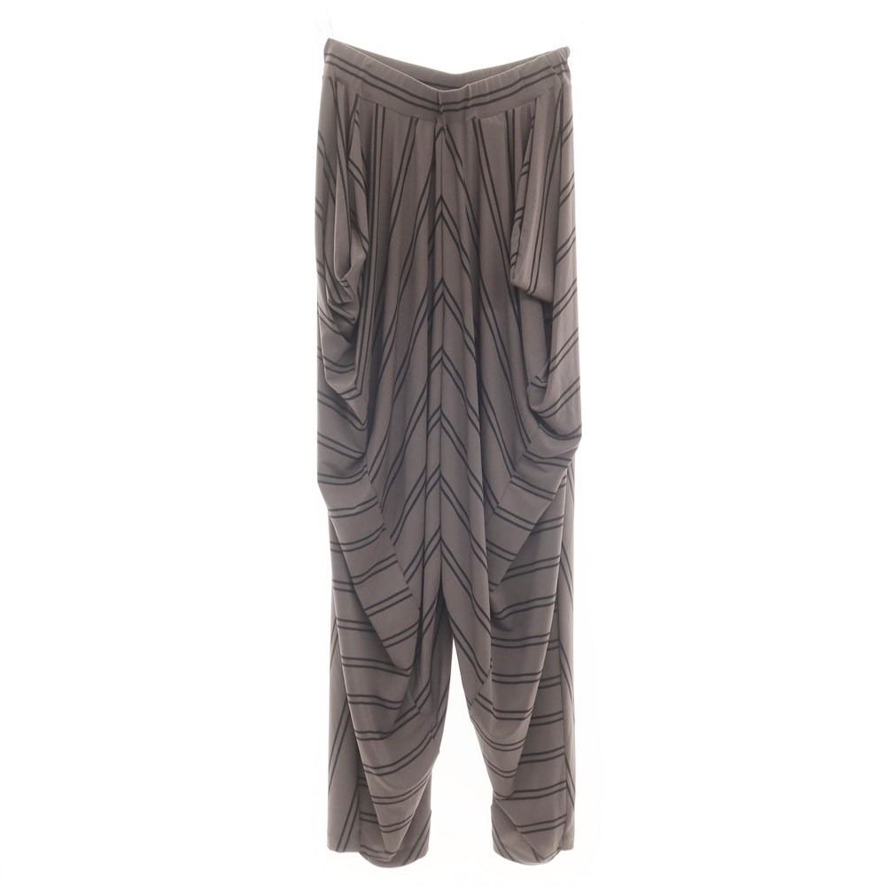 【SALE10%OFF/返品不可】【中古】イッセイミヤケ ISSEY MIYAKE 2023年秋冬 ボーダー柄 イージーパンツ ウォームグレー系xブラック【サイズ表記なし(L位)】【S/S】【状態ランクA】【レディース】 EPD|リタリオリブロ