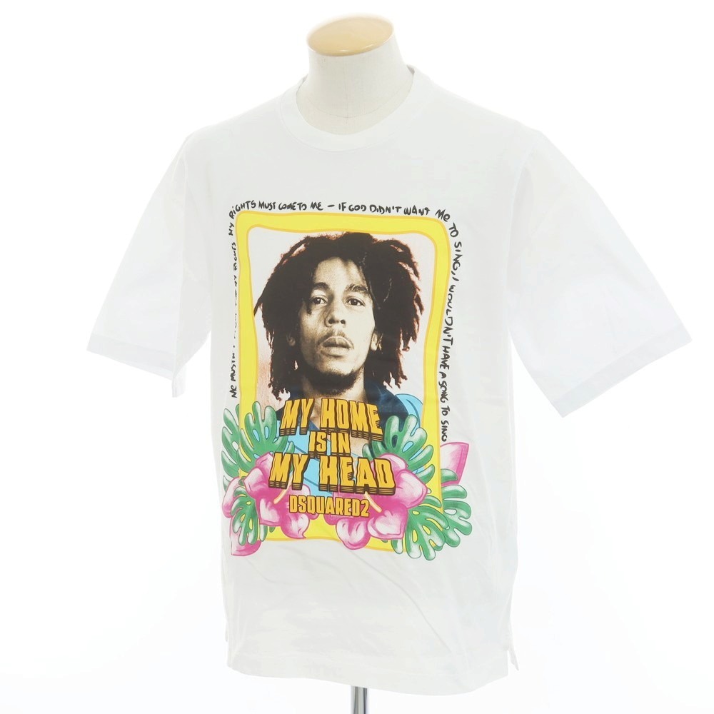 【SALE10%OFF/返品不可】【新品】ディースクエアード DSQUARED2 コットン クルーネック 半袖Ｔシャツ ホワイト【サイズXS】【S/S】【状態ランクN】【メンズ】 EPD｜リタリオリブロ