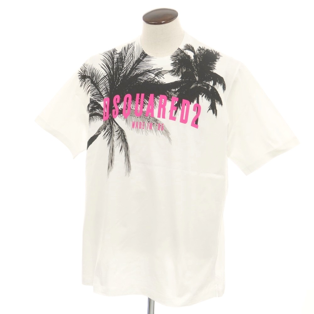【新品アウトレット】ディースクエアード DSQUARED2 コットン クルーネック 半袖Tシャツ ホワイト【サイズL】【S/S】【状態ランクN-】【メンズ】 EPD|リタリオリブロ