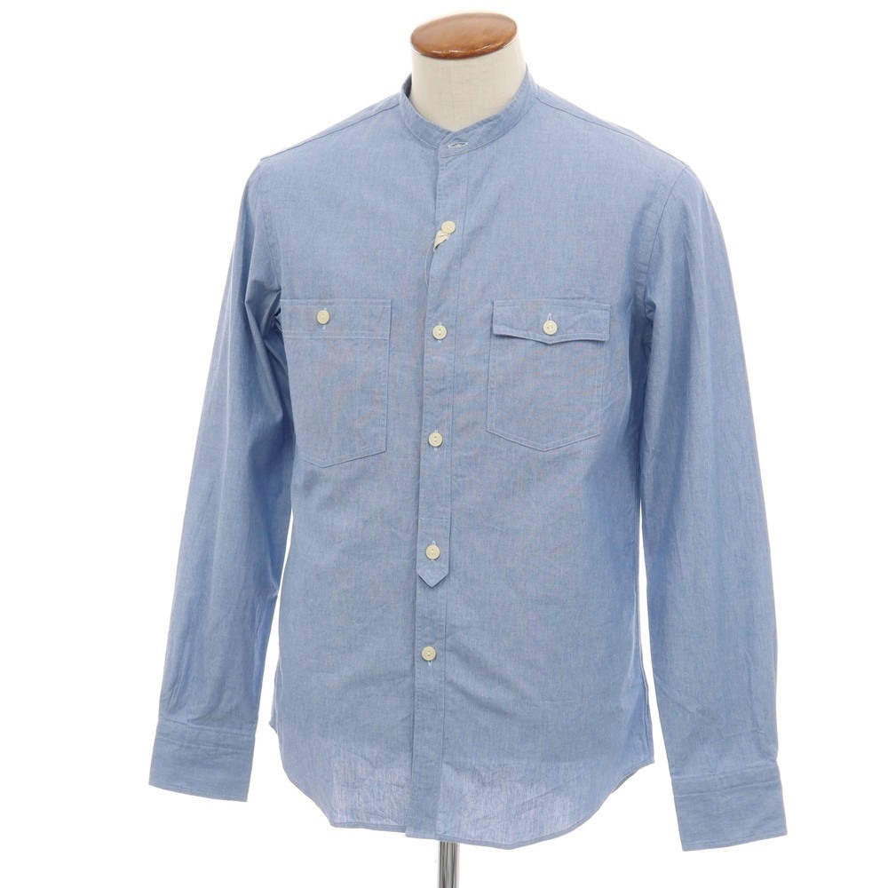【新品】ギローバー GUY ROVER コットン バンドカラー カジュアルシャツ ブルー【サイズM】【S/S/A/W】【状態ランクN】【メンズ】|リタリオリブロ