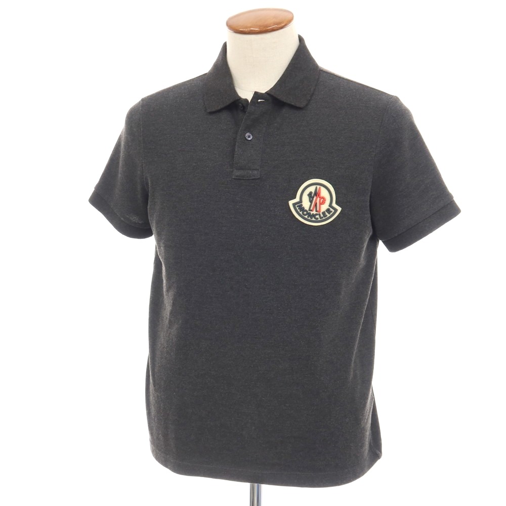 【中古】モンクレール MONCLER コットン 半袖ポロシャツ ダークグレー【サイズM】【S/S】【状態ランクC】【メンズ】|リタリオリブロ