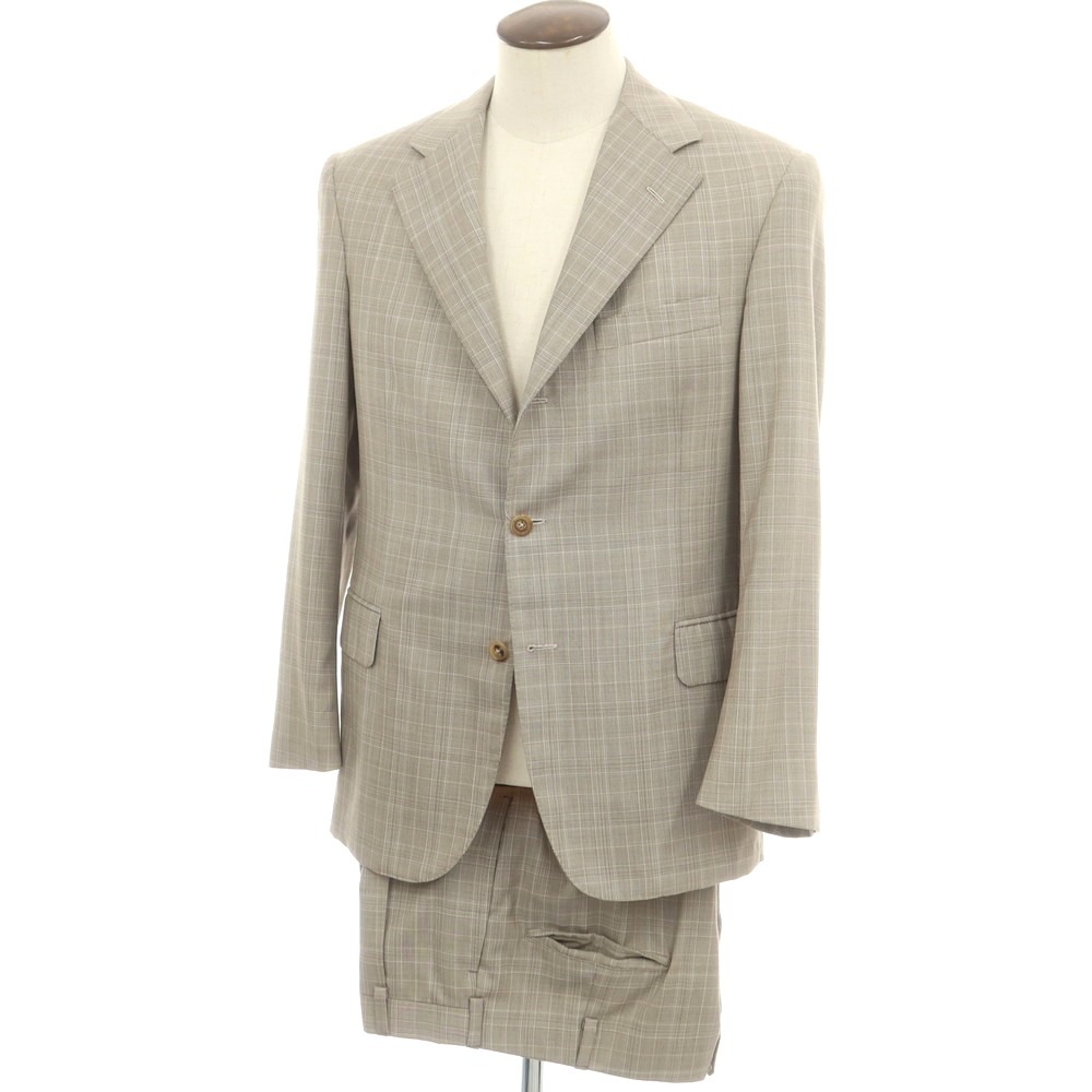 【中古】オックスフォード クローズ Oxxford Clothes ウール 3つボタンスーツ ベージュ【サイズ上40/下34】【S/S】【状態ランクC】【メンズ】 CPD｜リタリオリブロ