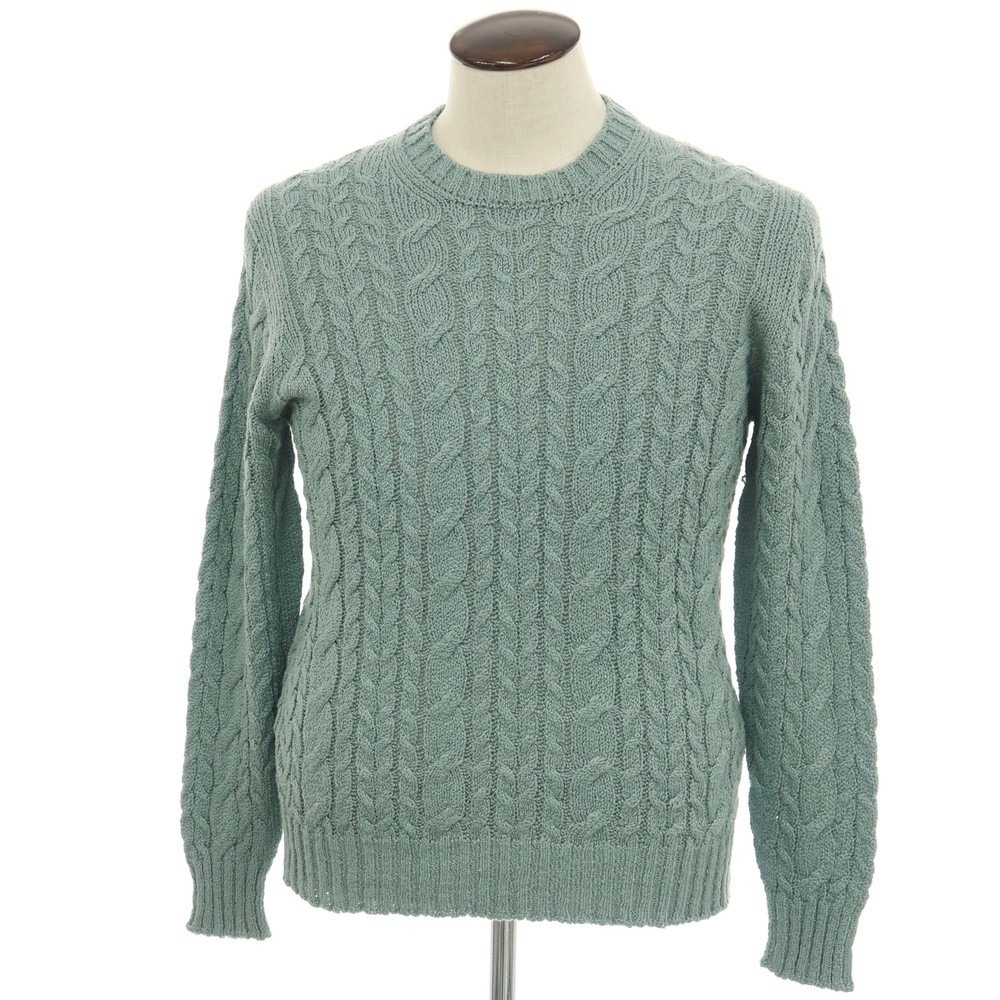 【新品】ドルモア DRUMOHR コットン ケーブル編み クルーネック プルオーバーニット アイスグリーン【サイズ50】【S/S】【状態ランクN】【メンズ】|リタリオリブロ