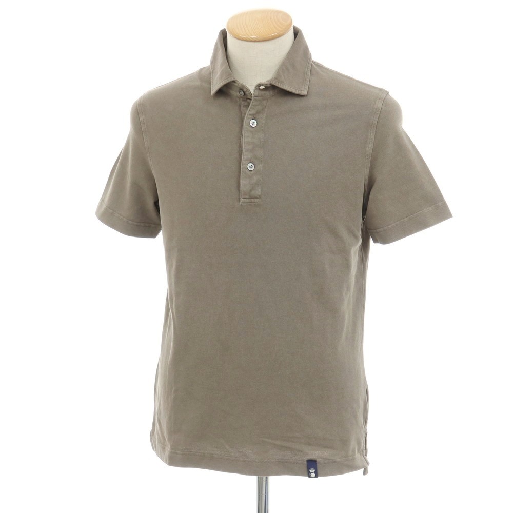 【新品】ドルモア DRUMOHR ガーメントウォッシュ コットン 半袖ポロシャツ ダークグレージュ【サイズXS】【S/S】【状態ランクN】【メンズ】|リタリオリブロ