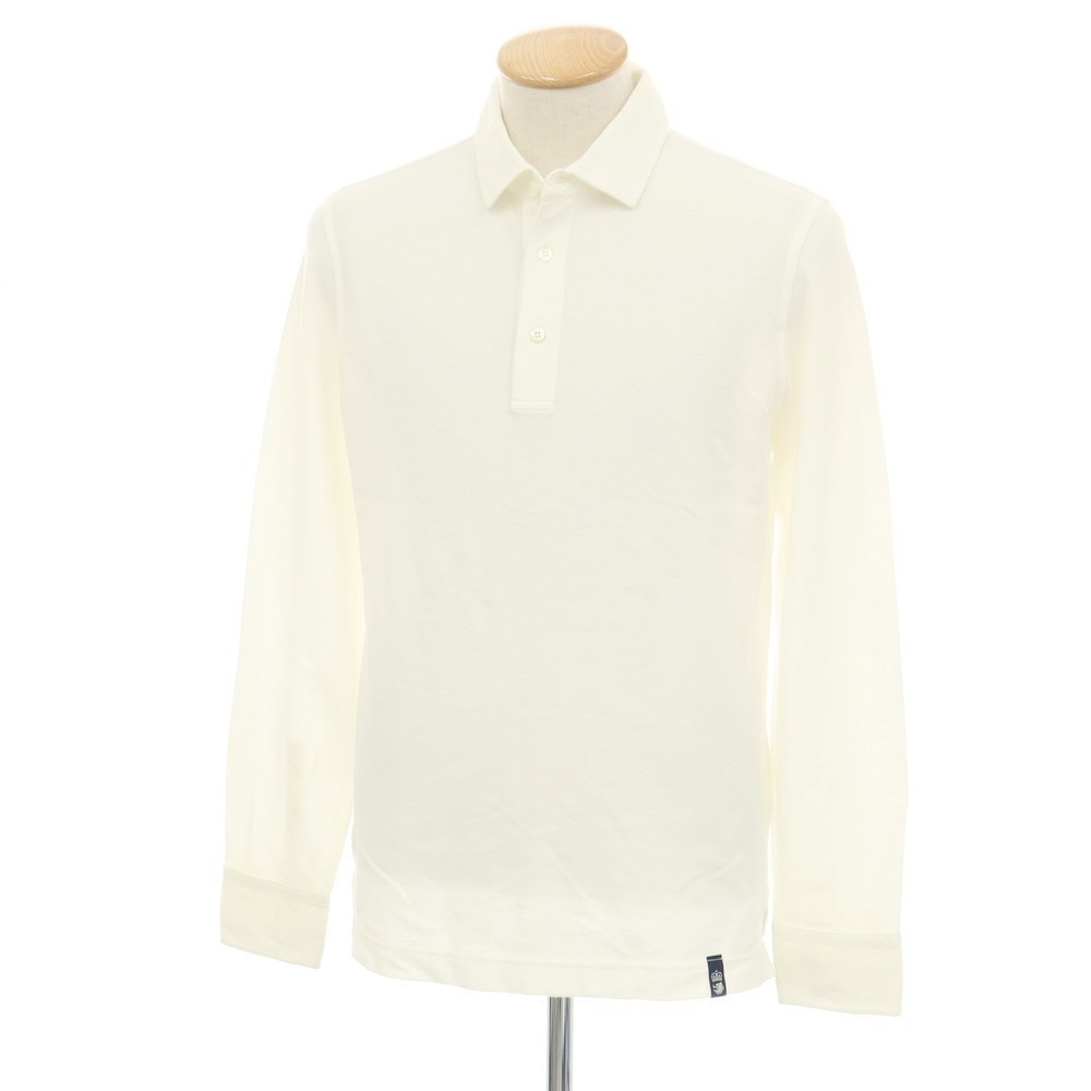 【新品アウトレット】ドルモア DRUMOHR コットン 長袖ポロシャツ ホワイト【サイズS】【S/S/A/W】【状態ランクN-】【メンズ】|リタリオリブロ