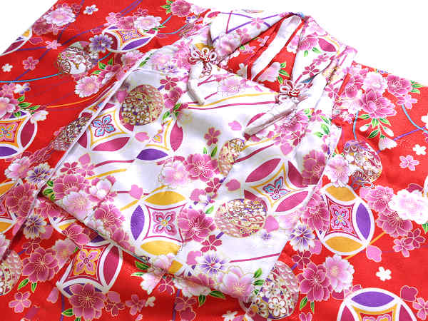 楽天市場】≪七五三早割りセール≫七五三 着物 着物ドレス「花手毬（赤