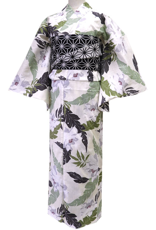 浴衣変り織り 浴衣白 浴衣緑 白浴衣 着物美人 浴衣帯 浴衣オフ白 浴衣帯黒白 古典柄 女性浴衣 和服 M 浴衣女 変り織り浴衣 浴衣レトロ 浴衣帯付きセット 浴衣女性用 レトロ浴衣 着物木綿 夏着物 着物美人 送料無料 浴衣 3点セット 変り織り 女浴衣 浴衣女性 半幅帯黒白