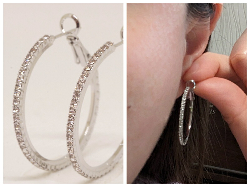 楽天市場】18K RGP プラチナ ダイヤ CZ リング ハート ピアス yp5014