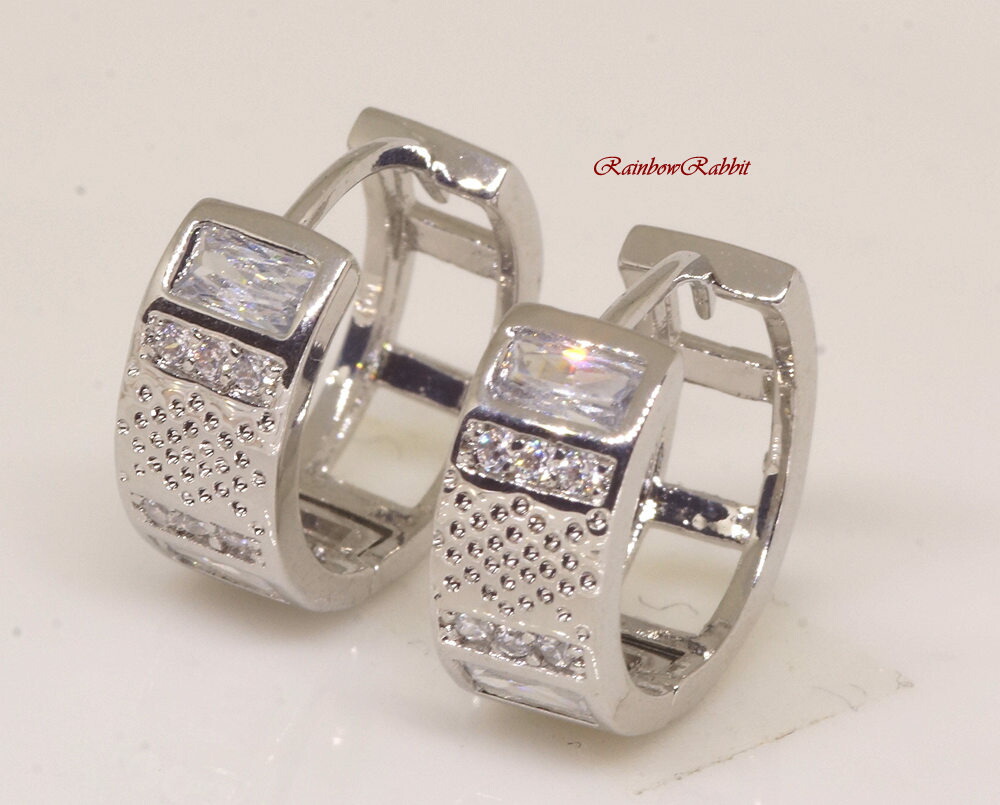 プラチナフープピアス 楽天市場】18K RGP プラチナ ダイヤ CZ フープ ピアス yp4967