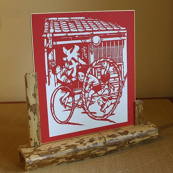 楽天市場】【インテリア◇贈り物に】色紙（切り絵）【獅子舞い】 : 洛