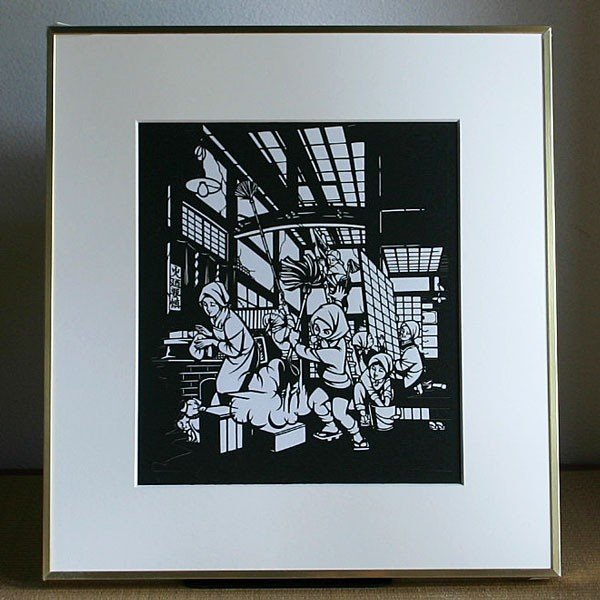 楽天市場】【インテリア◇贈り物に】額 色紙（切り絵）【影絵】 : 洛齊