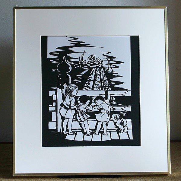 楽天市場】【インテリア◇贈り物に】額 色紙（切り絵）【影絵】 : 洛齊