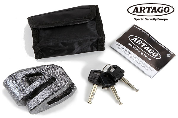 ARTAGO 67.10T アルタゴ #67 鍛造 モノブロック ディスクロック 10φピン 小型スクーター対応 盗難防止 ロック 防犯 鍵 キー3本付 バイクロック 盗難防止 セキュリティー 地球ロック アースロック オートバイ