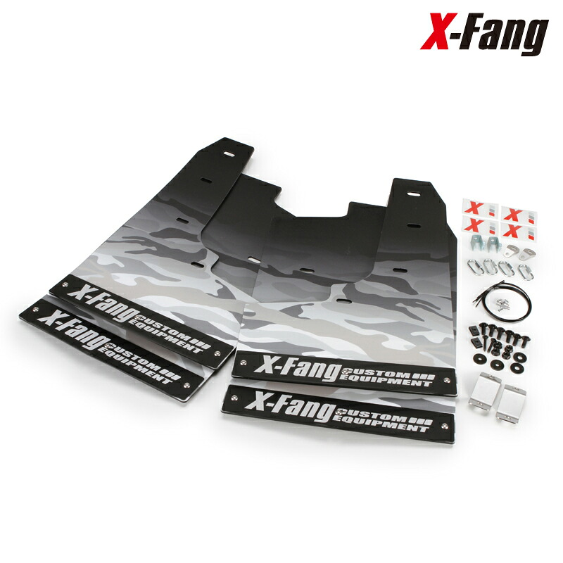 X-Fang M40102CWH Mudflap CAMOUFLAGE Pattern WHITE マッドフラップ カモフラージュ ホワイトDELICA D:5 前期|RAMBUTAN
