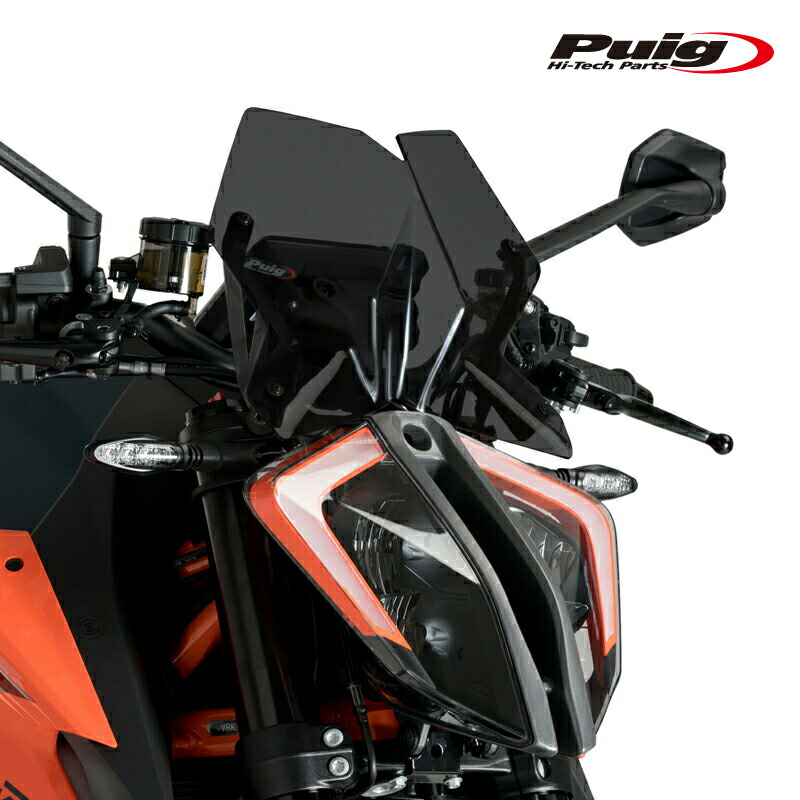 Puig 20425F NEW GENERATION SPORT [DARK SMOKE] KTM 1290 SUPERDUKE R (20-24) 1290 SUPERDUKE R EVO (22-23) プーチ スクリーン カウル