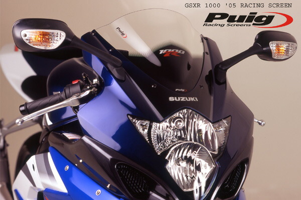 Puig 2072W RACING-SCREEN [CLEAR] SUZUKI GSX-R1000(05-06) プーチ スクリーン カウル