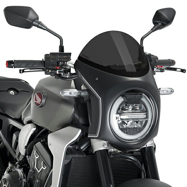 Puig 3133F RETRO SEMI FAIRING [DARK SMOKE] HONDA CB1000R NEO SPORTS CAFE (18-20) プーチ スクリーン カウル｜RAMBUTAN