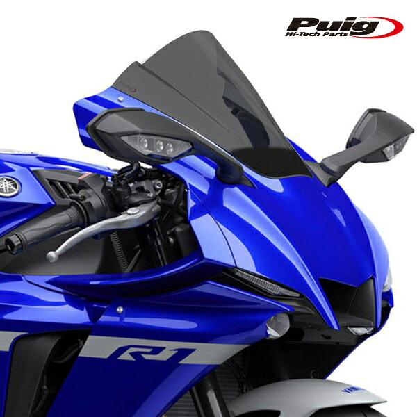 Puig 3826F RACING-SCREEN [DARK SMOKE] YAMAHA YZF-R1 /R1M (20-25) YZF-R1 RACE (24-26) プーチ スクリーン カウル｜RAMBUTAN