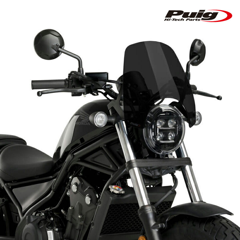 Puig 3829F NEW GENERATION SPORT [DARK SMOKE] HONDA CMX 500 REBEL (17-25) CMX 500 REBEL SE (20-25) プーチ スクリーン カウル