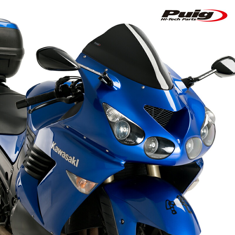 Puig 4057N RACING-SCREEN [BLACK] Kawasaki ZZR1400/ZX14R (06-23) プーチ スクリーン カウル