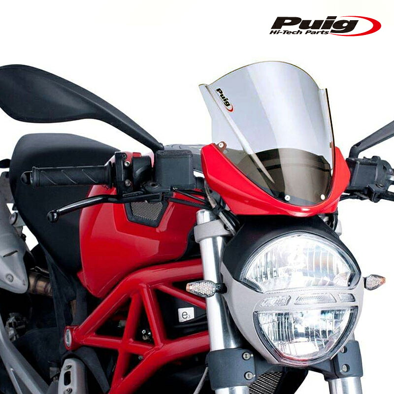 Puig 5650H RACING-SCREEN [SMOKE] DUCATI MONSTER 1100 (09-10) MONSTER 796 (10-16) MONSTER 696 (08-14) プーチ スクリーン カウル