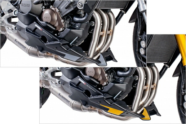 Puig 7540J ENGINE-SPOILER [MATT BLACK] YAMAHA MT-09(13-20) MT-09 TRACER(15-17) MT-09 SP(18-20) TRACER 900(18-20) TRACER 900 GT(18-20) FZ-09 (13-20) アクラボビッチ用 プーチ アンダーカウル