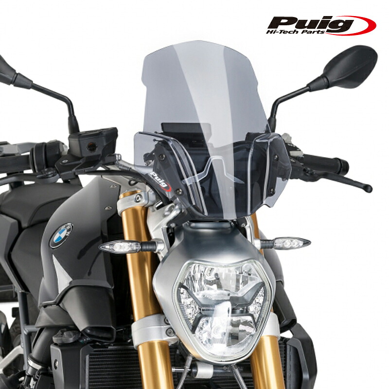 Puig 7651H NEW GENERATION SPORT [SMOKE] ステーなし BMW R1200R (15-18) プーチ スクリーン カウル｜RAMBUTAN