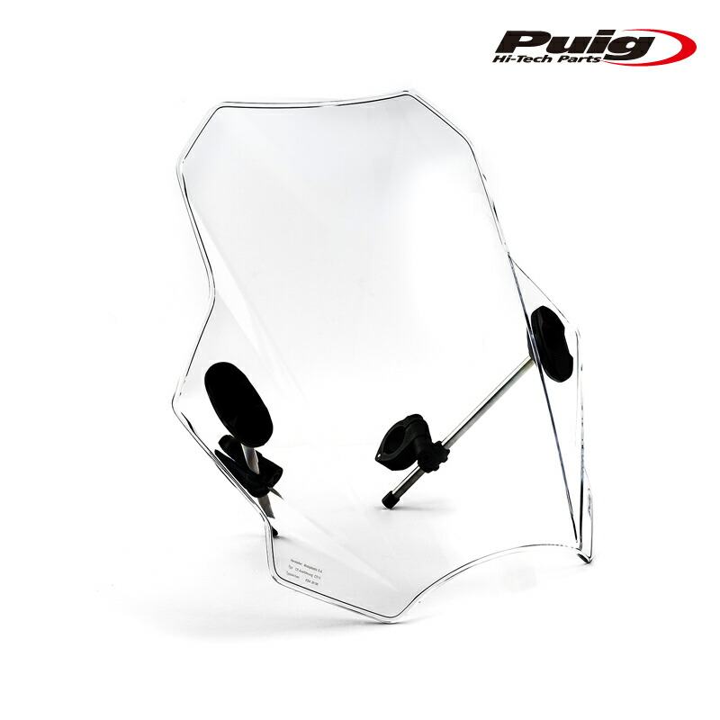 Puig 8088W WINDSHIELD BAT [CLEAR] 汎用スクリーン CB125R CB1000R CB1300 CB650F XJR1300 GSX-S125 SV650 Z900 790DUKE MONSTER696 etc- プーチ スクリーン カウル