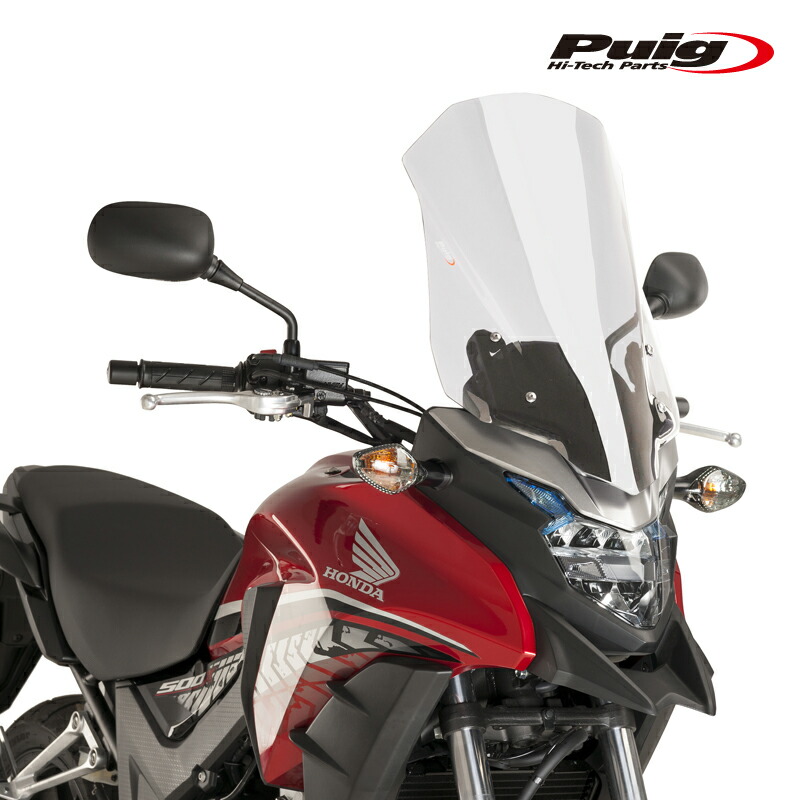 Puig 8901W SCREEN TOURING [CLEAR] HONDA CB500X (16-23) CB400X (16-23) プーチ スクリーン カウル