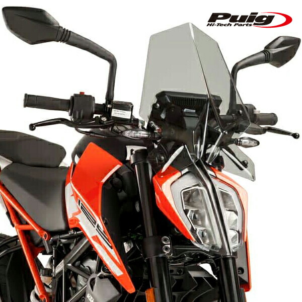 Puig 9514H NEW GENERATION SPORT [SMOKE] KTM 125 DUKE (17-23) 390 DUKE (17-23) プーチ スクリーン カウル