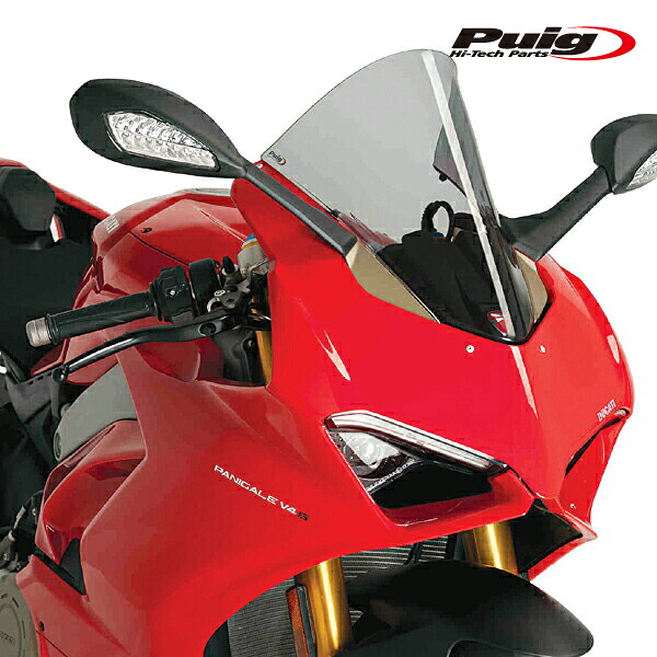 Puig 9690H RACING-SCREEN [SMOKE] DUCATI PANIGALE V4(18-19) PANIGALE V4S(18-19) PANIGALE V2(20-24) プーチ スクリーン カウル