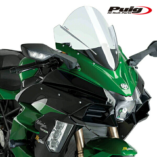 Puig 9704W RACING-SCREEN [CLEAR] Kawasaki Ninja H2 SX(18-22) Ninja H2 SX SE(22) プーチ スクリーン カウル