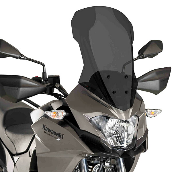 [期間限定35%OFF]Puig 9710F SCREEN TOURING [DARK SMOKE] Kawasaki VERSYS-X300/ADVENTURE/URBAN (17-20) VERSYS-X250/ADVENTURE (17-20) プーチ スクリーン カウル｜RAMBUTAN