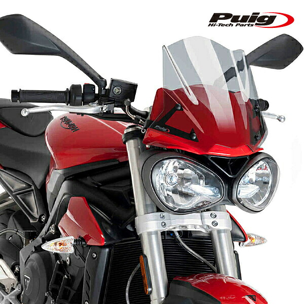 [期間限定35%OFF]Puig 9999H NEW GENERATION WINDSHIELD SPORT [SMOKE] TRIUMPH STREET TRIPLE S (17-19) プーチ スクリーン カウル｜RAMBUTAN 15,498円