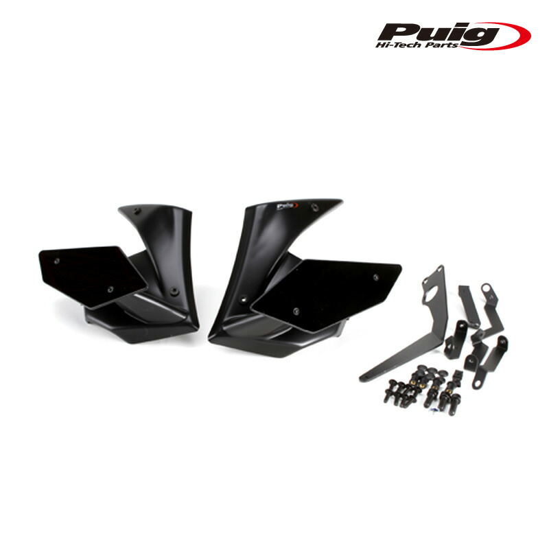 Puig 20327N SIDE SPOILER WINGLET [BLACK] Kawasaki Z900 (17-19) プーチ サイドスポイラー ウイングレット ダウンフォース