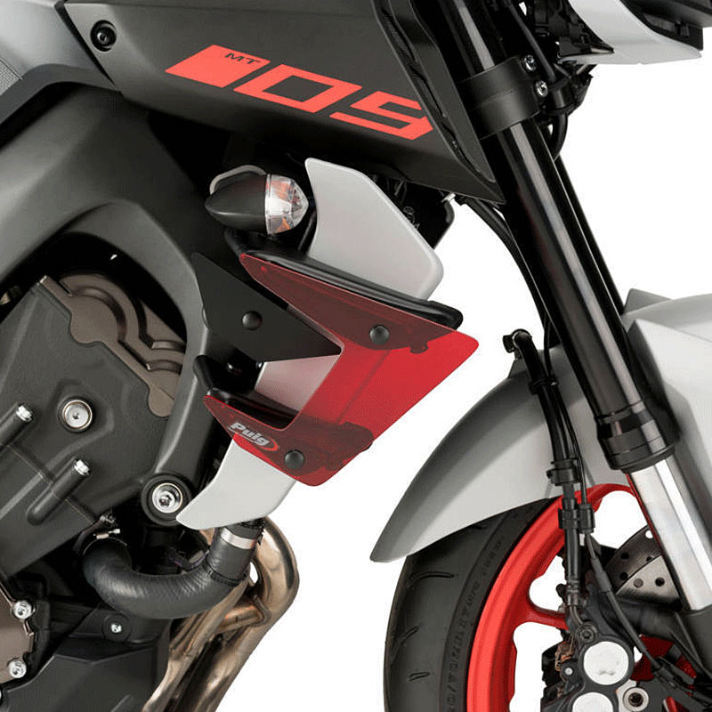 Puig 20380R SIDE SPOILER WINGLET [RED] YAMAHA MT-09 (17-20) MT-09 SP (18-20) プーチ サイドスポイラー ウイングレット ダウンフォース