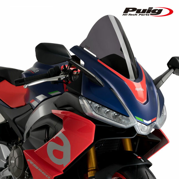 Puig 20571F RACING-SCREEN [DARK SMOKE] aprilia RS660 (21-26) RS 660 FACTORY (25-26) プーチ スクリーン カウル｜RAMBUTAN