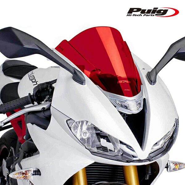 Puig 6498R RACING-SCREEN [RED] TRIUMPH DAYTONA 675 (13-17) DAYTONA 675 R (13-17) プーチ スクリーン カウル｜RAMBUTAN