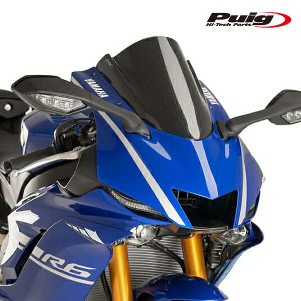 Puig 9723C RACING SCREEN [CARBON LOOK] YAMAHA YZF-R6(17-20) YZF-R6 RACE(21-26) YZF-R7(22-26) プーチ スクリーン カウル｜RAMBUTAN