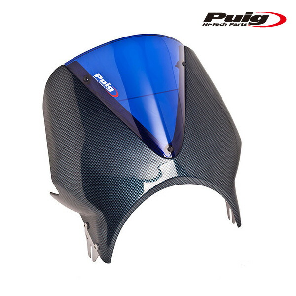 Puig 003CA WINDSHIELD VISION BIKINI COWL [CARBON LOOK/BLUE] 汎用 プーチ スクリーン カウル