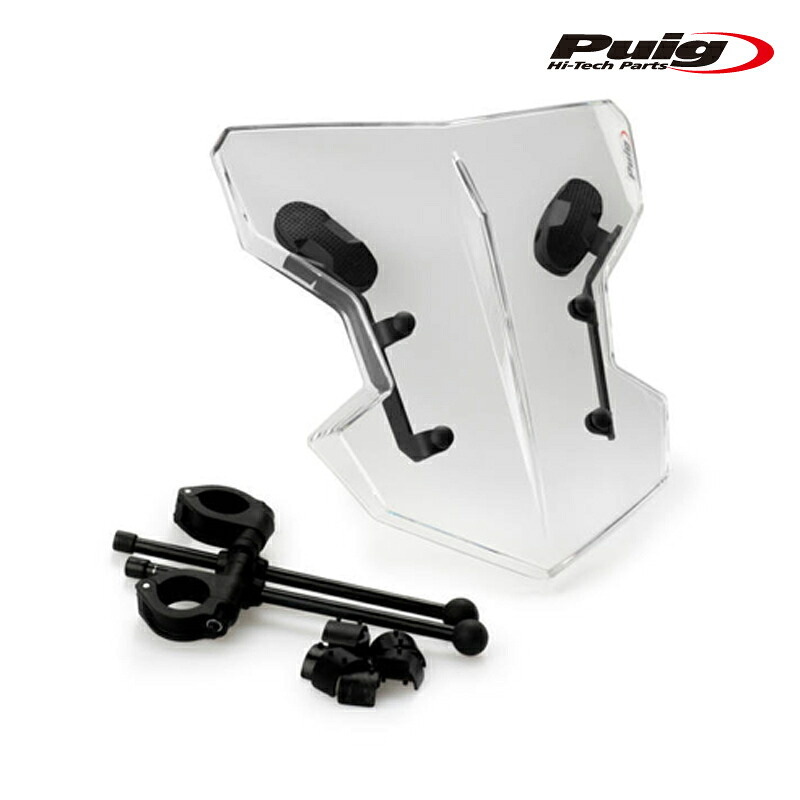 Puig Flanker Windschutzscheibe Transparent - Sportliches Design & Bessere Aerodynamik Für Naked Bikes
